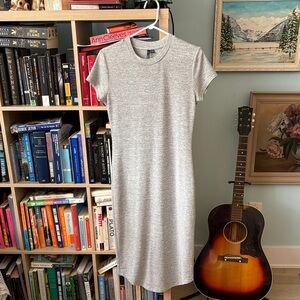 Stylish Heather Gray Midi Dress